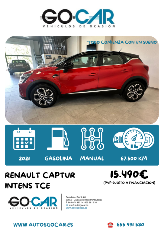 RENAULT Captur Captur TCe Intens 67kW